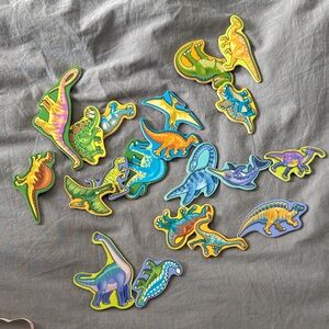Colorful Dinosaur wood magnetic piece’s  - x 20 pieces